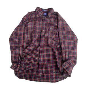 Sir Pendleton Woolen Mills Red Green Plaid Worsted Wool Button Down Shirt